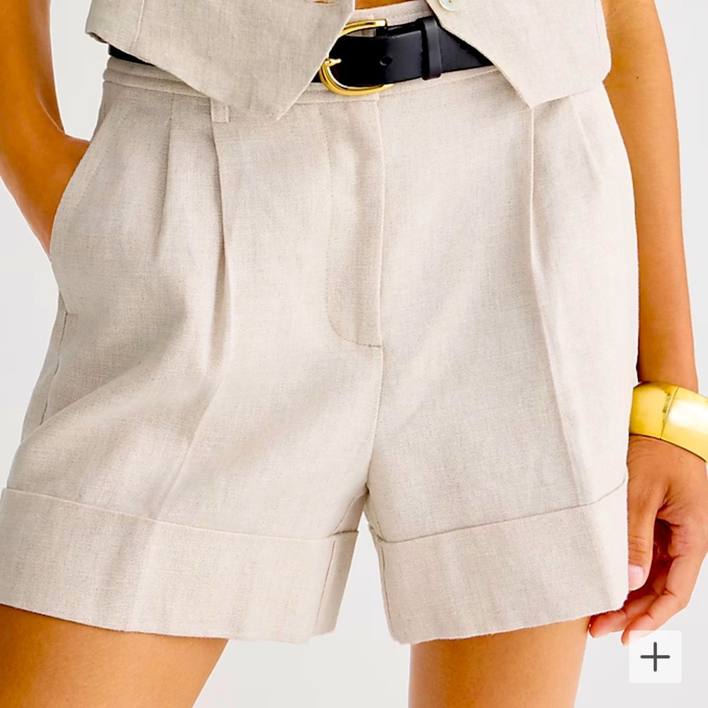 JCREW NWOT linen shorts
